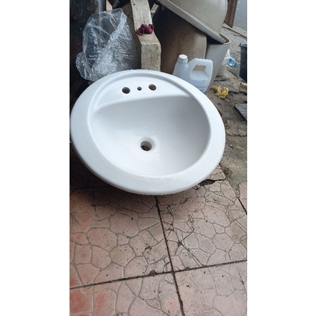 wastafel Toto omni diatas meja  komplot set