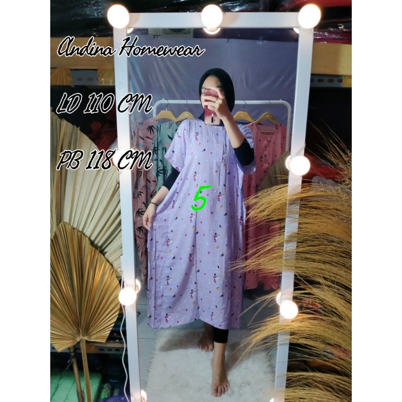 ANDINA HOMEWEAR DASTER KALONG KANCING 3, RAYON PREMIUM LD 110 CM