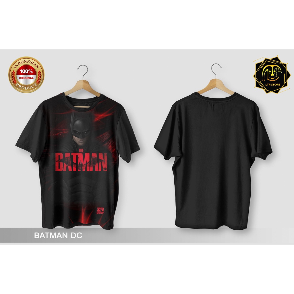[ BAYAR DI TEMPAT ] BAJU PRINTING GAMBAR BATMAN DC -  BAJU DISTRO ORIGINAL GAMBAR SUPERHERO MARVEL D