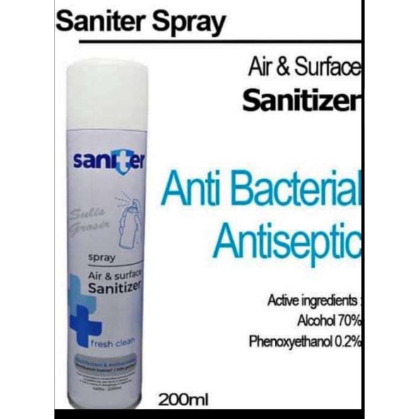 Jual SANITER SPRAY 200ML | Shopee Indonesia