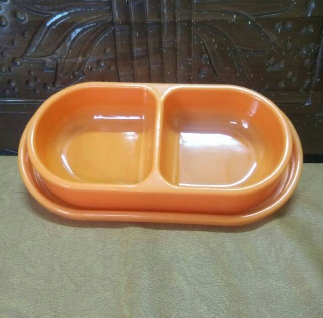 Tempat Makan Kucing Anjing Anti Semut Doble Oval