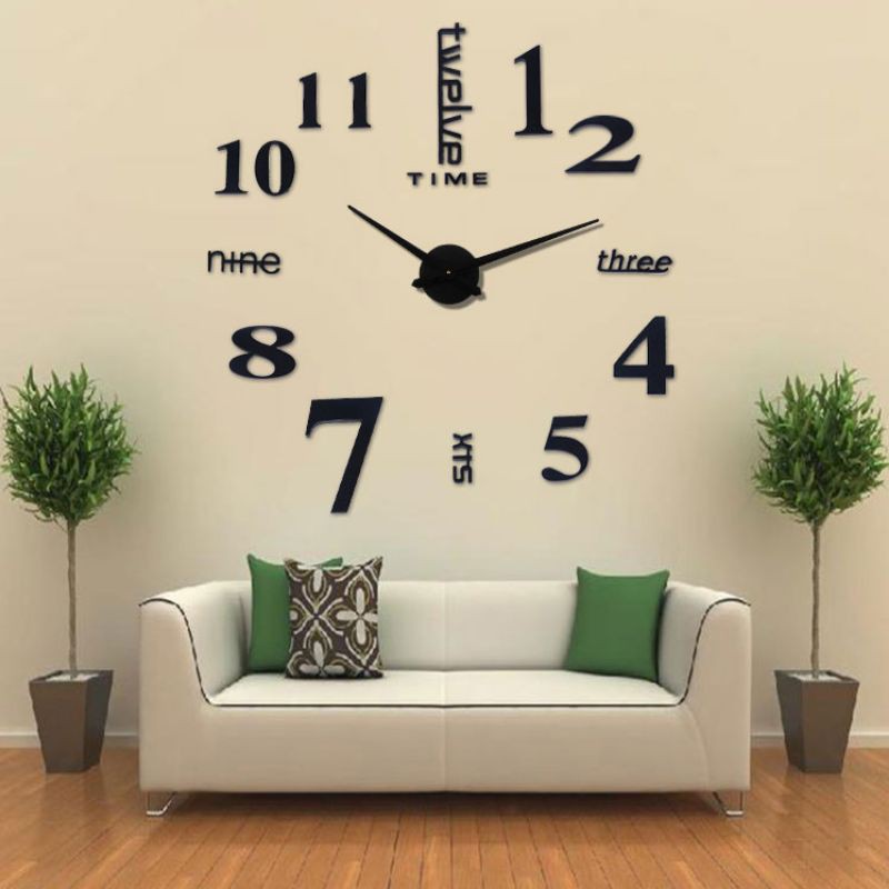 Jam Dinding Besar 80-130 CM &amp; 30-50 CM Giant Wall Clock DIY Quartz Creative Design