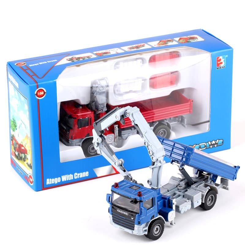 Diecast KDW Atego With Crane Scale 1 50 No 625024 mainan anak perempuan laki laki bayi cewek cowok