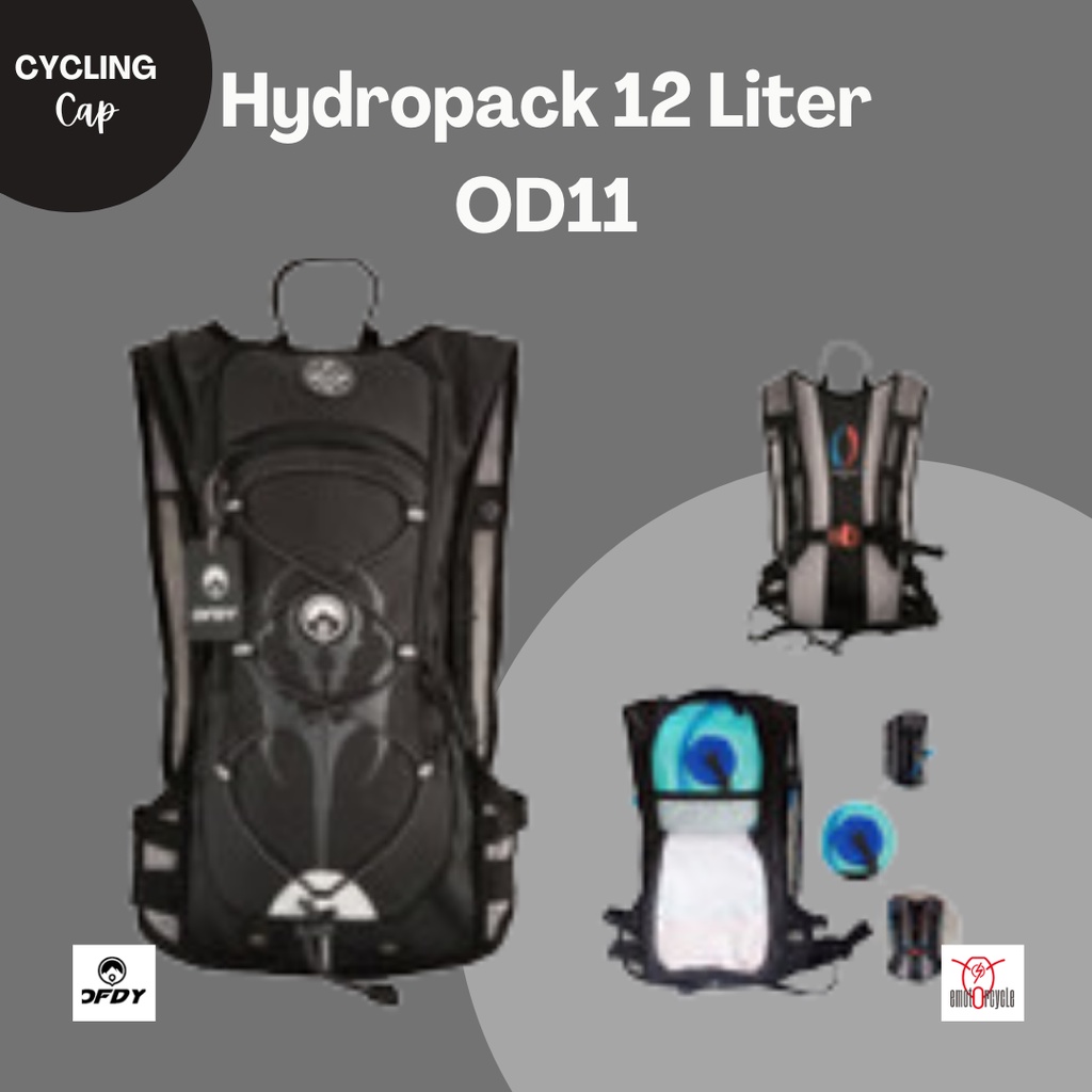 Ofdy Tas Ransel Hydropack 2 Liter Sepeda Gunung MTB Seli Warna Hitam