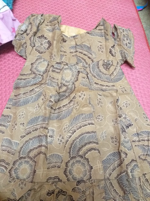 Dress Sabrina Batik Dress Batik Anak Lengan Pendek Cantik Murah