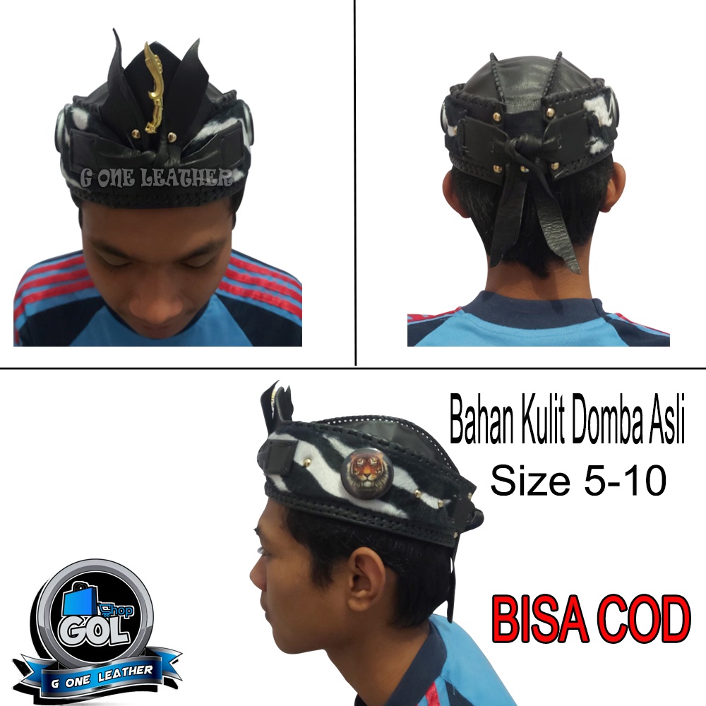 BLANGKON PRIA KULIT ASLI / BLANGKON SUNDA / BENDO KULIT ASLI / BENDO KULIT ASLI GARUT / BLANGKON KUL