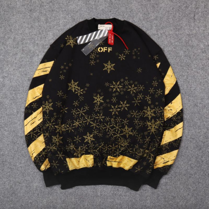 Sweater CrewNeck Off White Snow Gold FullTag&amp;Lebel Premium