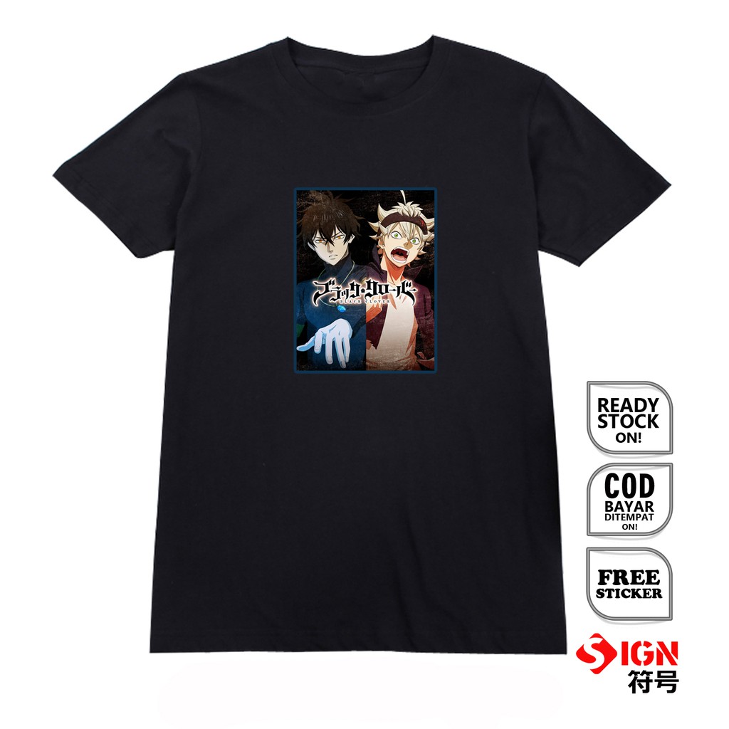 KAOS YUNO X ASTA BLACK CLOVER ANIME MANGA BAJU JEPANG JAPAN CULTURE COSPLAY JEJEPANGAN JAPANESSE SC