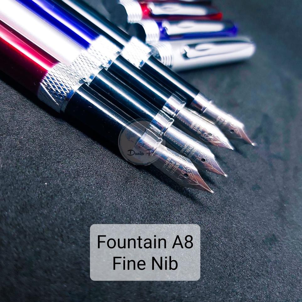 

[KODE C9472] Fountain Pen FH A8 Fine Nib, Pena Tinta Mata Halus 0.3mm Metal Nib Bahan Metal Bisa Gra
