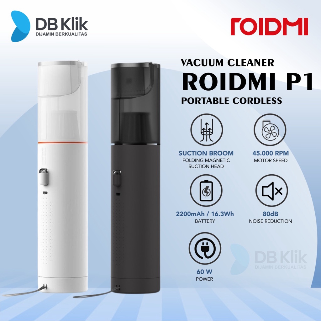 Vacuum Cleaner ROIDMI P1 Portable Cordless - Vacuum Portable ROIDMI P1 - BLACK