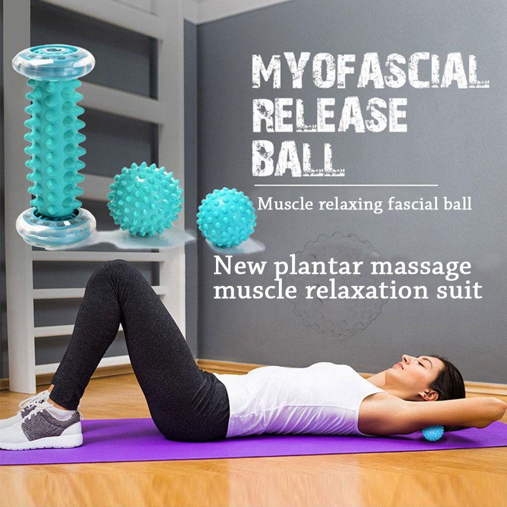 Nanas 3 Pcs Massage Ball Latihan Pijat Kaki Tangan Kaki Punggung Roller Ball