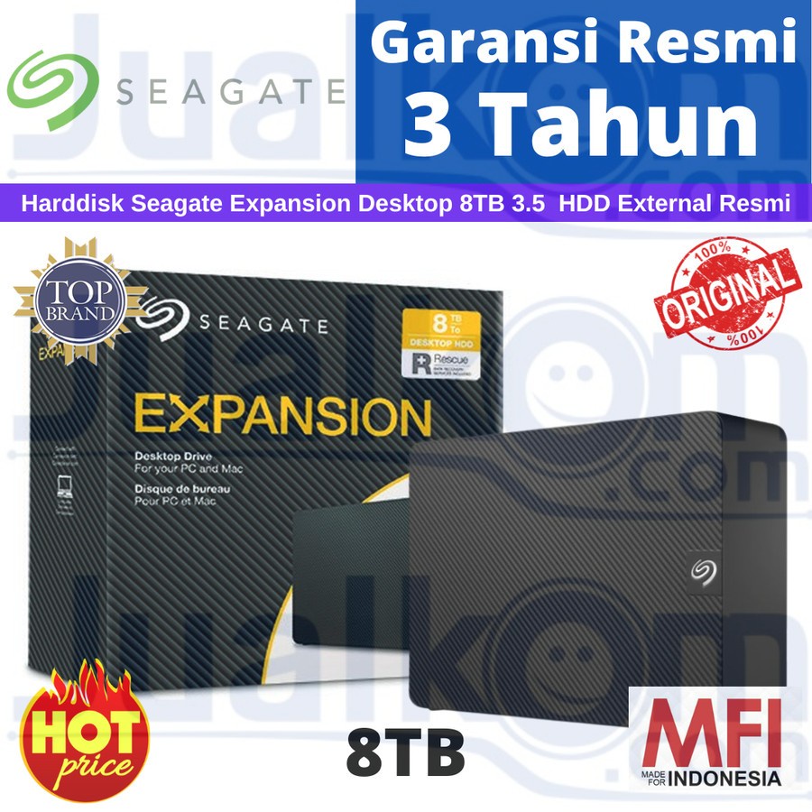 Seagate Expansion Desktop 8TB USB3.0 HDD Hardisk Eksternal Resmi