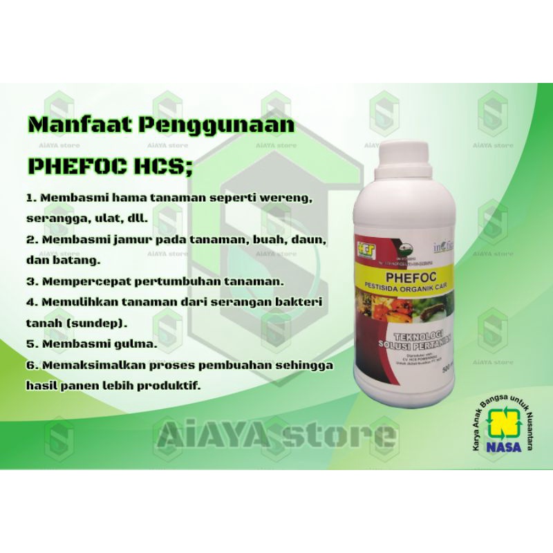 Pestisida organik PHEFOC HCS