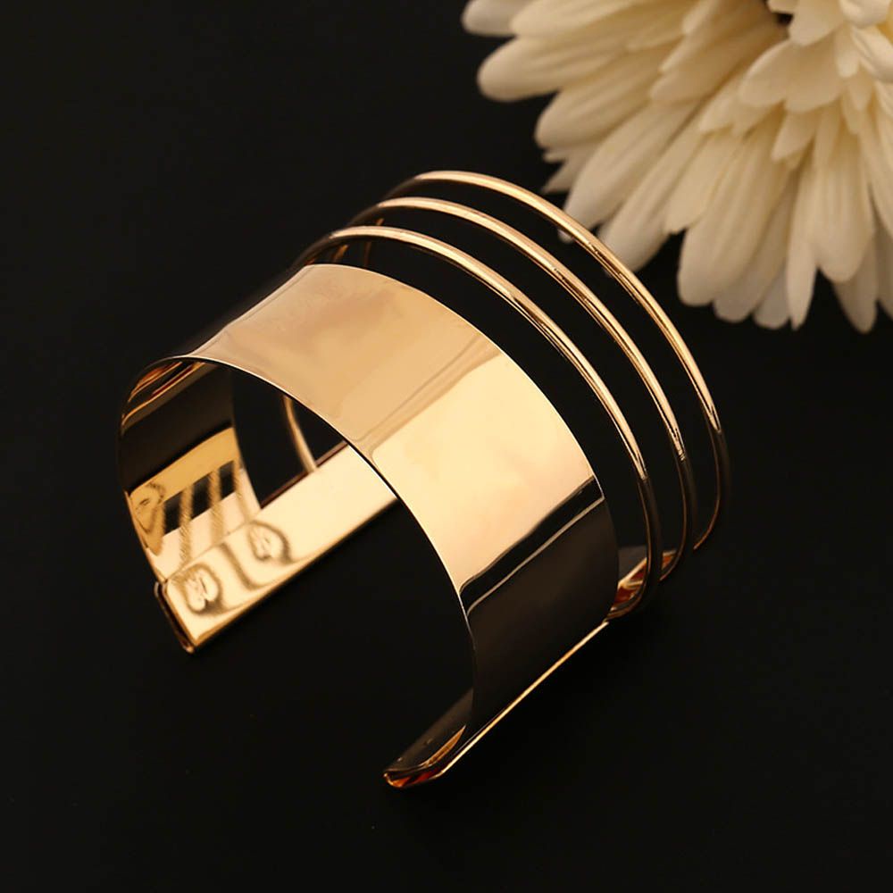 Mxbeauty Gelang Bangles Model Hollow Out Bahan Alloy Gaya Punk Untuk Wanita