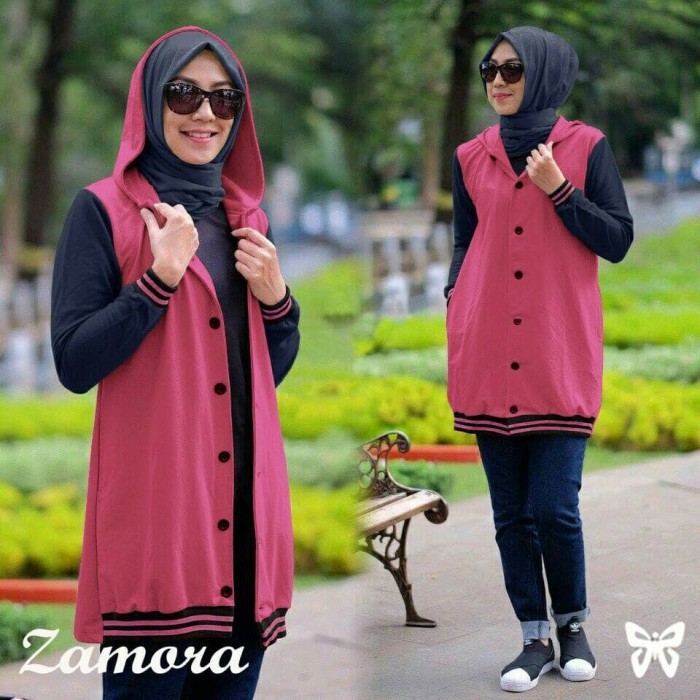 Zamora Pink Outer Muslim Jaket Muslim