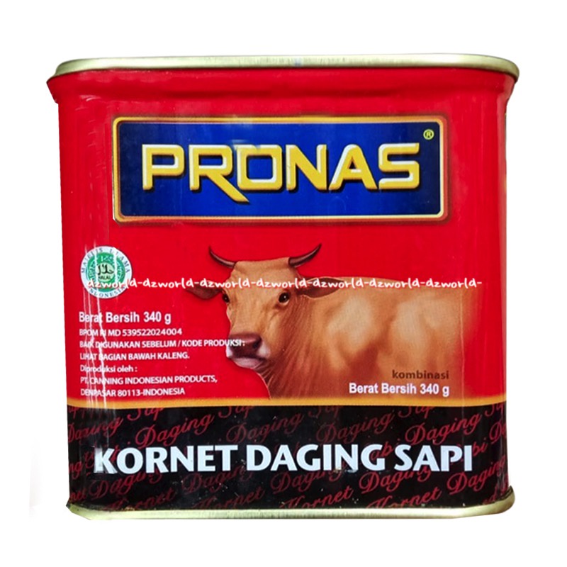 Pronas Kornet Daging Sapi 340gr Beef Cornet Pro Nas Kornett Corned Halal Hallal MUI Pronaz Pronass