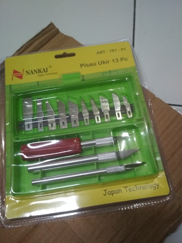 Pisau Ukir Set Isi 13pcs Art:190-01 Nankai / Hobby Knife / Alat Ukit