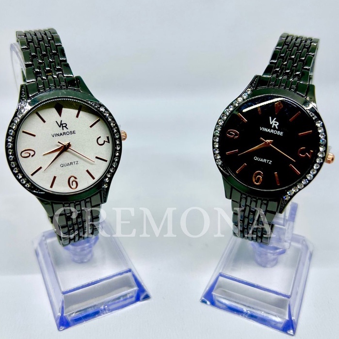 CREMONA Jam Tangan Fashion Wanita Analog dengan Permata dan Desain Import yang Mewah - Cocok untuk Cewek dan Perempuan Fashionable