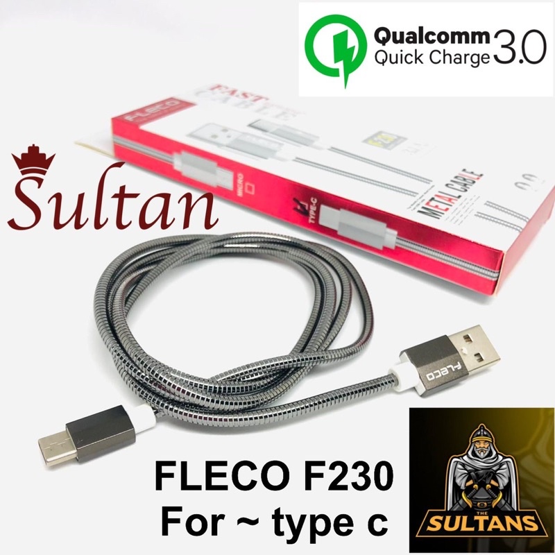 KABEL DATA FLECO F-230 MICRO TYPE C IPH 1M 3.1A FAST CHARGING PROMO SEN