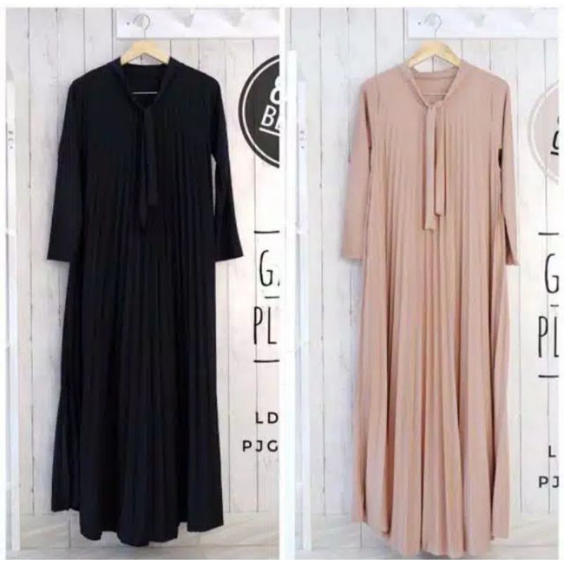 GAMIS PLISKET MAXY/GAMIS PLISKET DEWASA/FASHION MUSLIM/DRESS/PAKAIAN WANITA