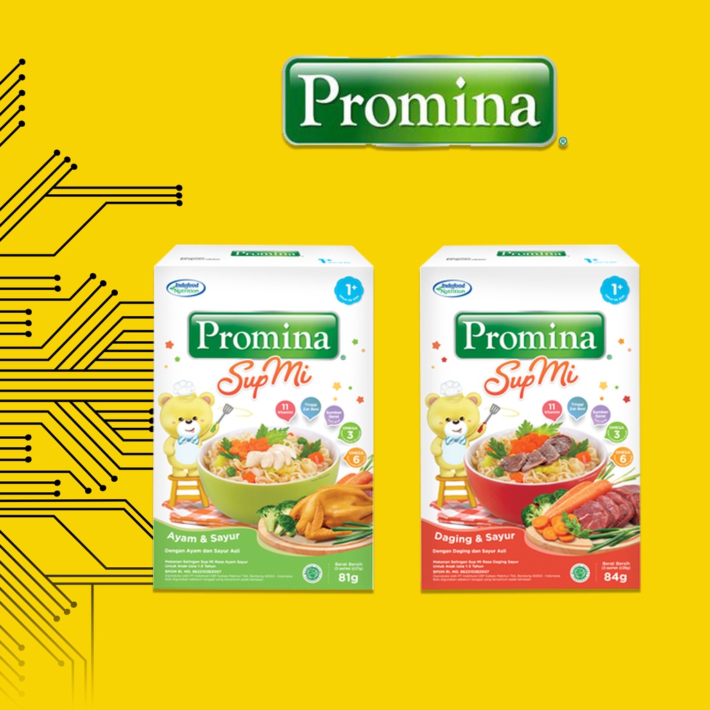 Promina Sup Mie / Promina Sup Mi Ayam Sayur - Daging Sayur Makanan Bayi 1 Tahun 81 gr 84 gr