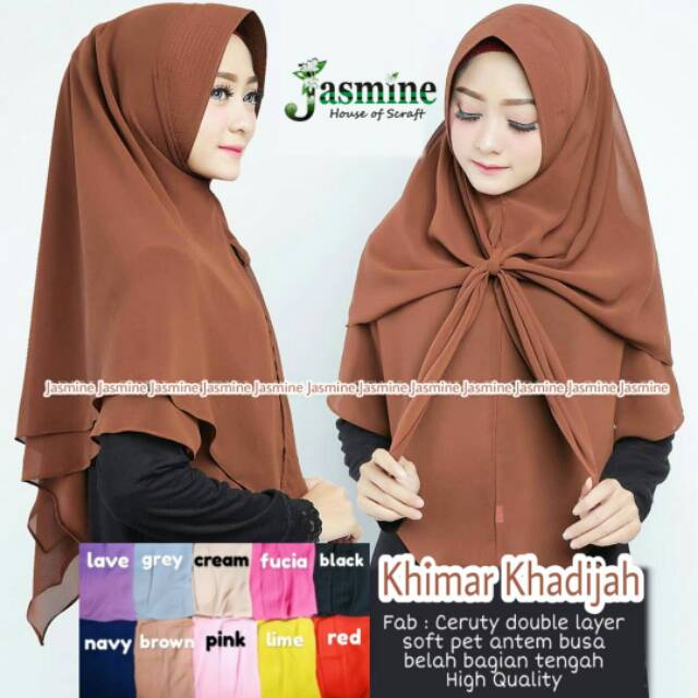 Khimar khadijah jilbab instan ceruti