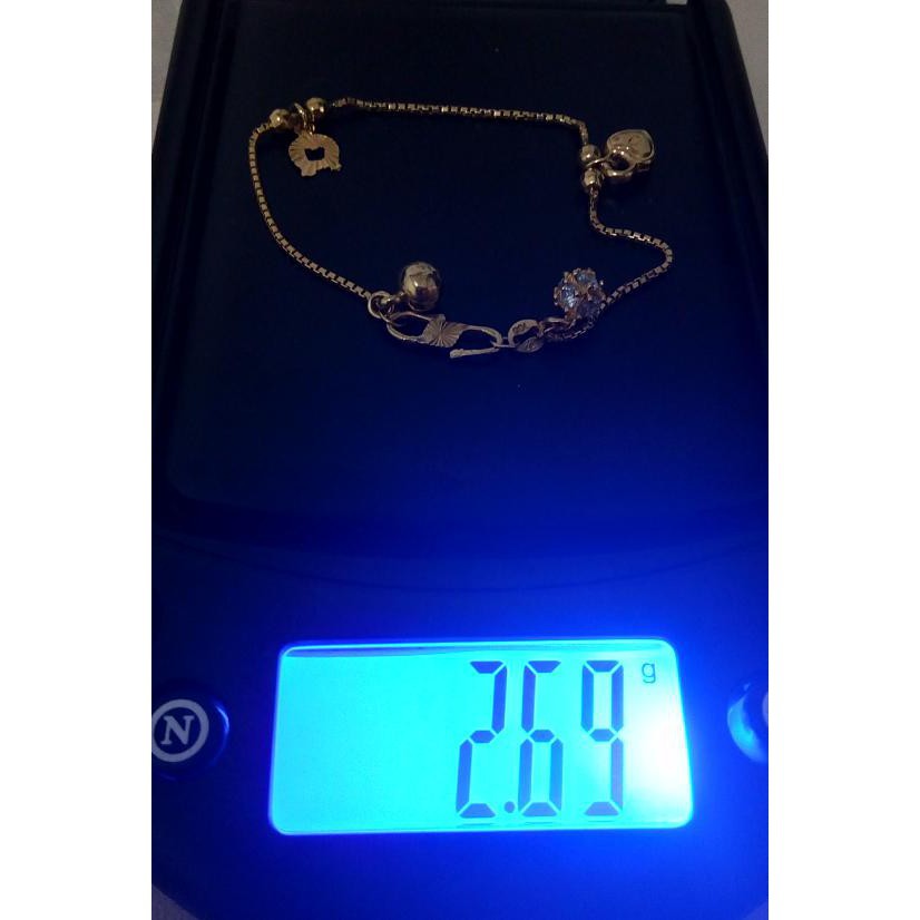 Ready                                 Gratis Ongkir Gelang Bayi 3 Gandul - Emas 70 Persen 125 B 44