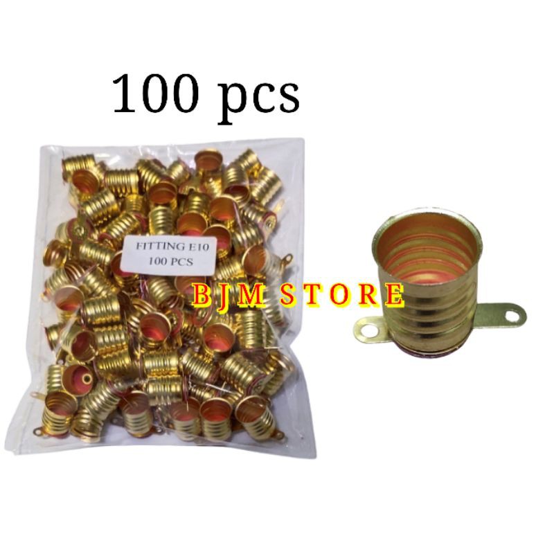 100 pcs fitting Bohlam lampu senter E10