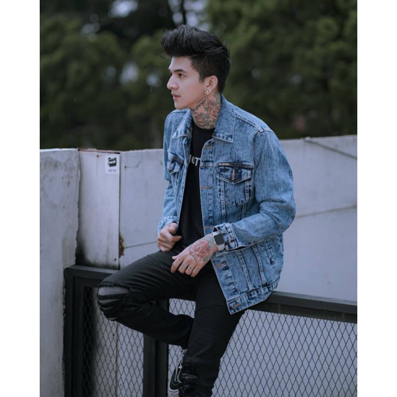 Jaket Jeans Sandwash Original The Bojiel