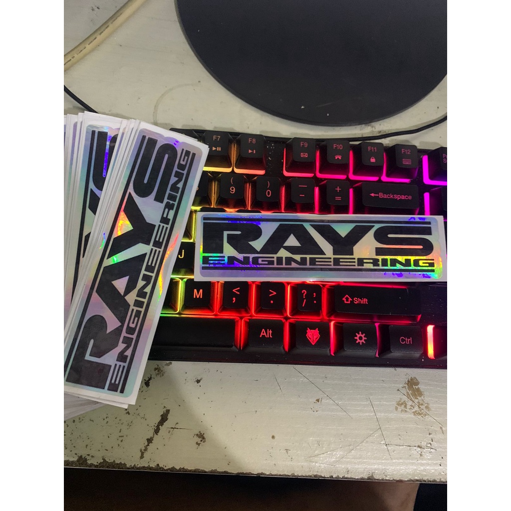 stiker rays engineering hologram princut cutting UV