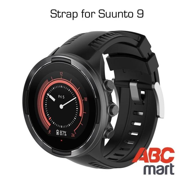 Strap For Suunto 9 Baro Watch - Tali Jam Sport Suunto - Black Terbaru