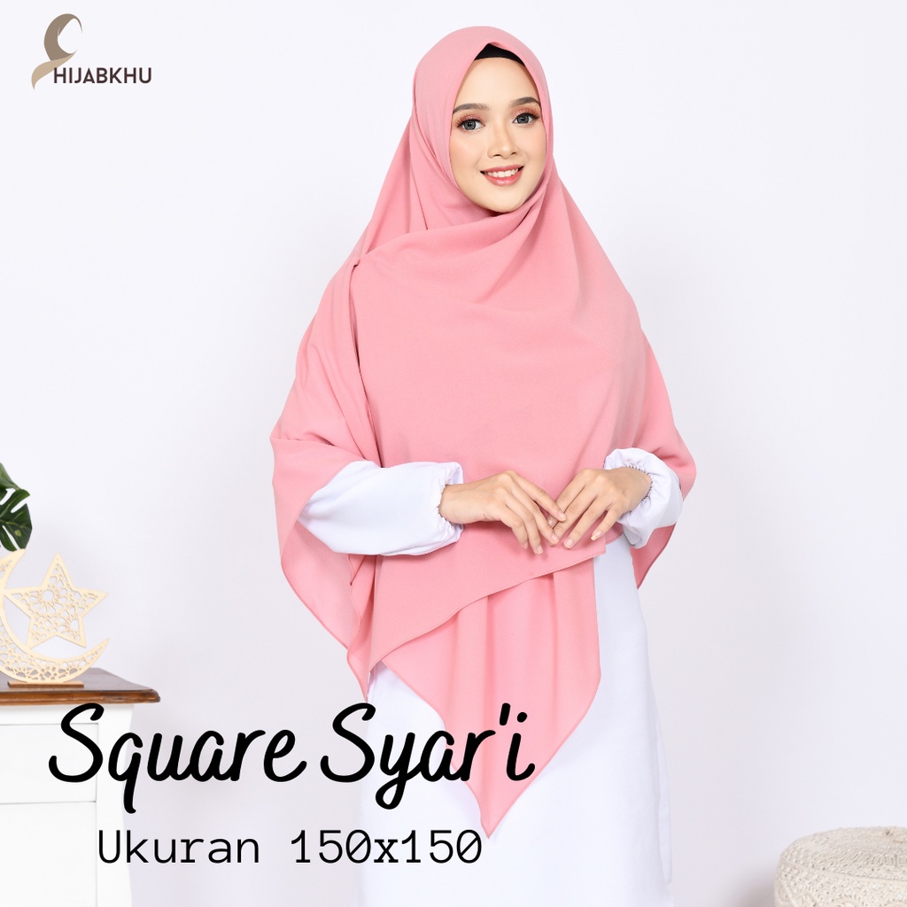 hijab segi empat jumbo/ jilbab segi empat syari/ hijab segi empat syari
