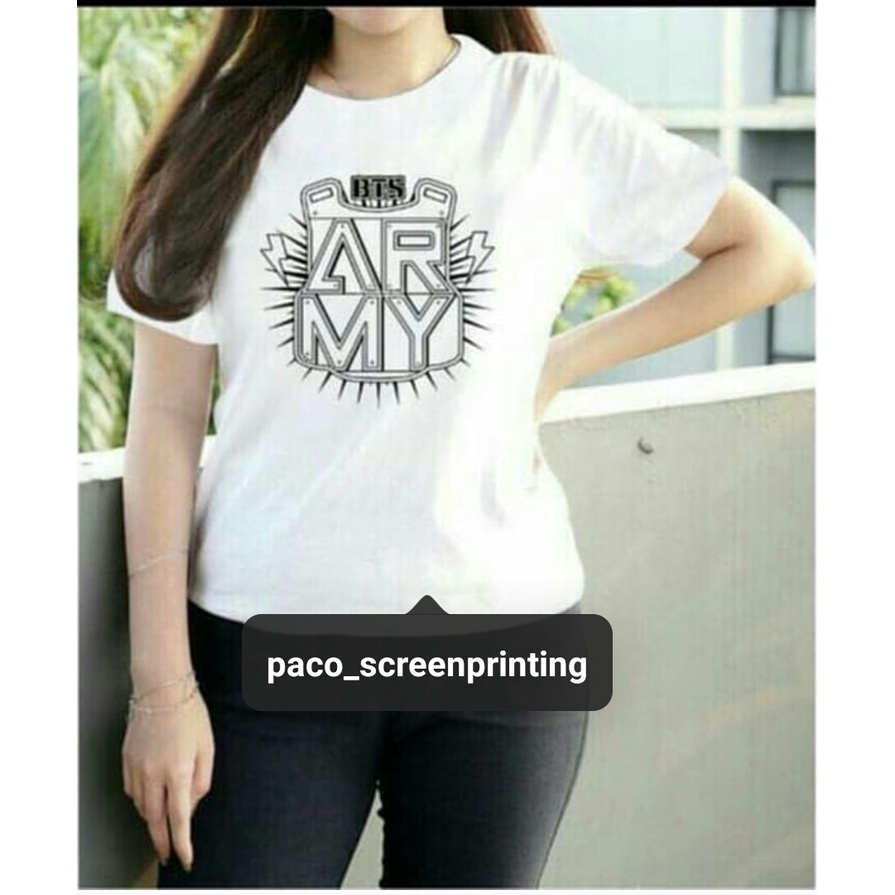 GALETHA - Tshirt korea BTS Army oversize Sablon Murah Katun Combad 30s / Kado Ultah Murah Terjangkau