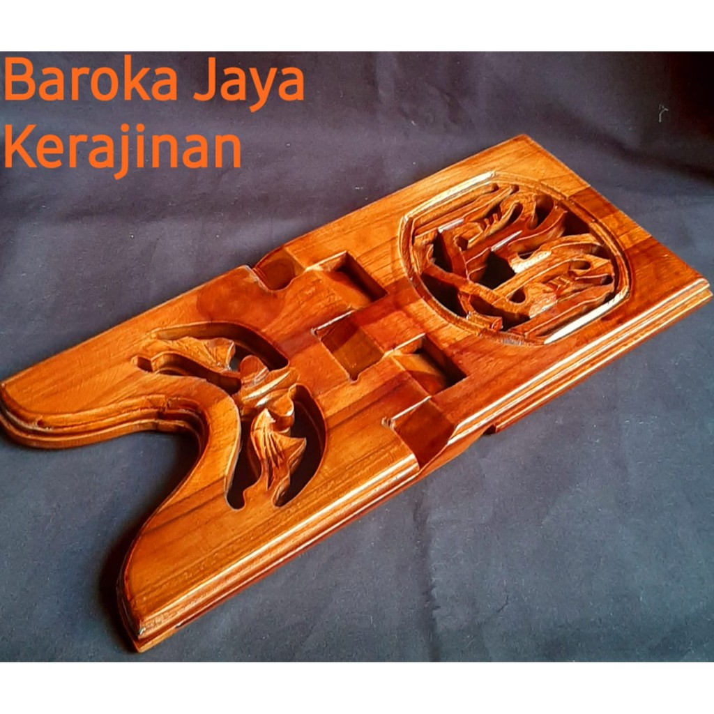 TERLARIS REKAL AL QURAN JATI UK 35 X 16 X 2.5 CM