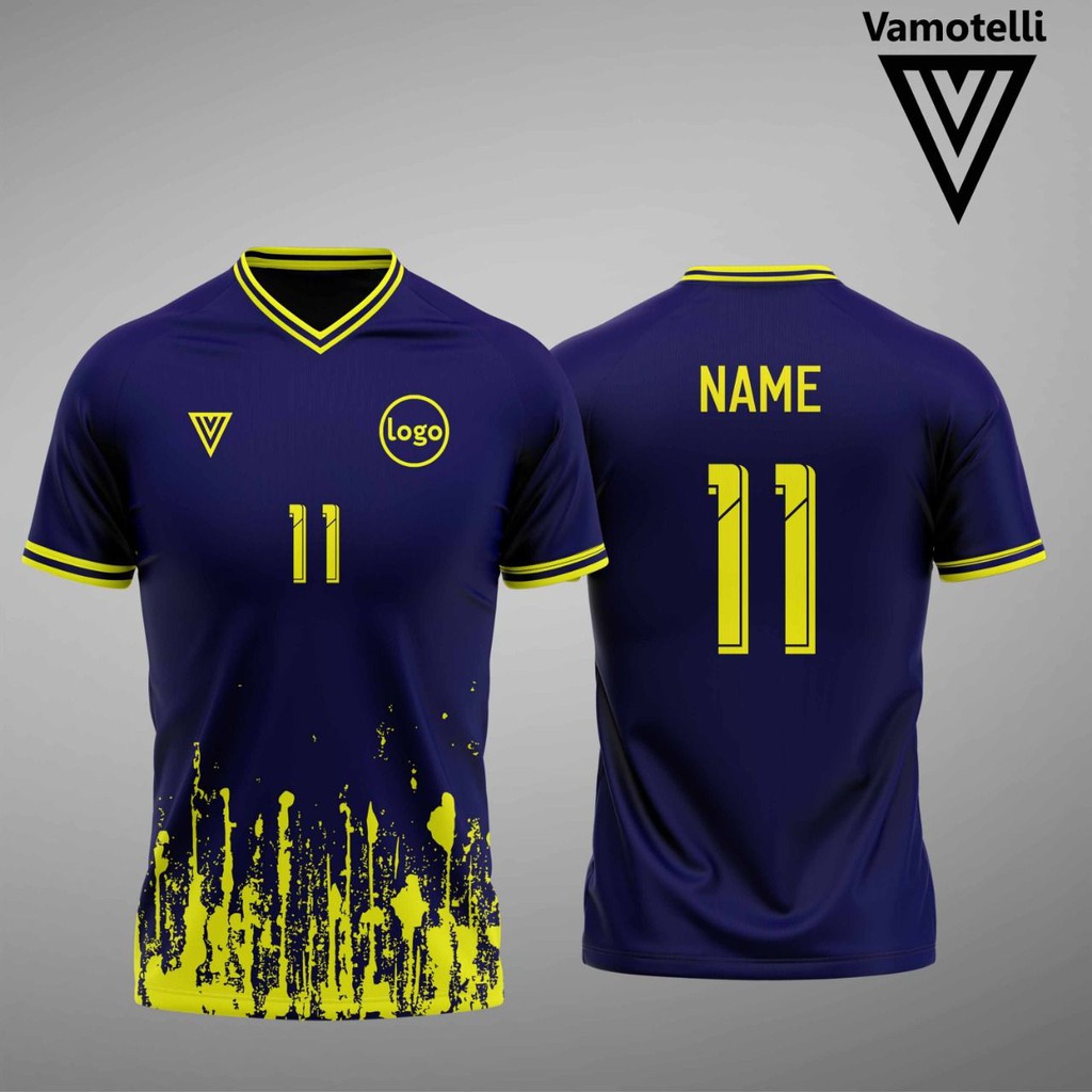  Baju  Bola  Stelan Futsal Bola  Jersey Vamotelli Design  