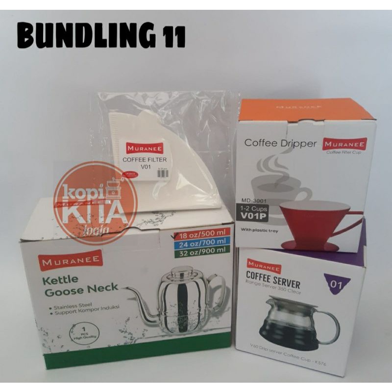 bundling 11 muranee v60 paper kettle dan server