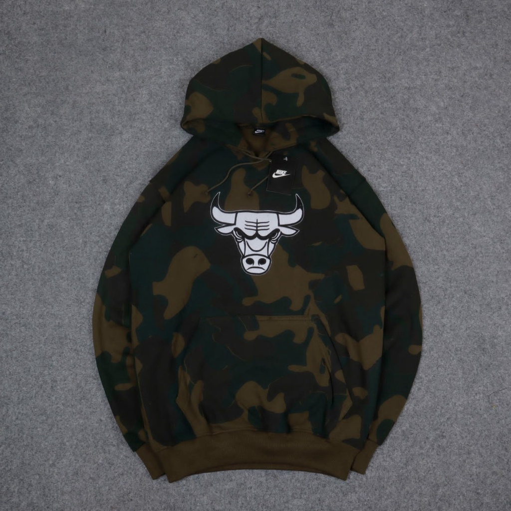 JAKET SWEATER HOODIE BULLS CAMO SIMPLE UNISEX GOOD QUALITY