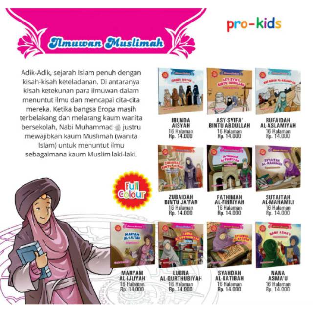 Paket ilmuan muslimah pro kids