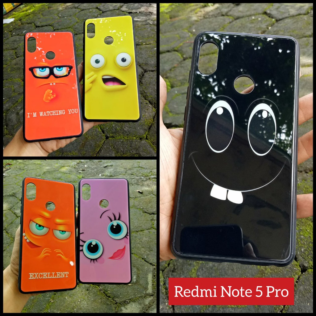 Glass Case Redmi Note 5 Pro Note 4x Bahan Belakang Tempered Glass