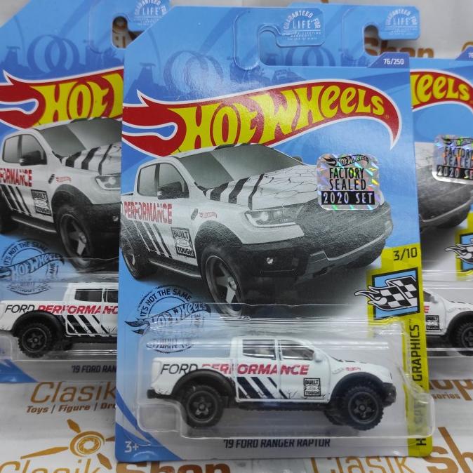 HOT WHEELS 19 FORD RANGER RAPTOR WHITE EXCLUSIVE FACTORY SEALED 2020