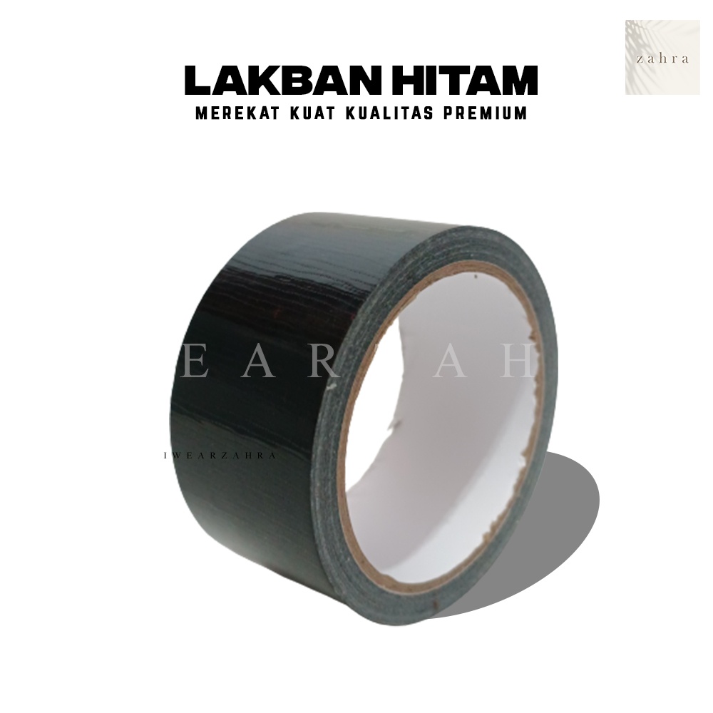 LAKBAN HITAM 2 INCH - Isolasi Lakban Hitam Super Rekat Plakban Selotip Besar 2 inch Multifungsi