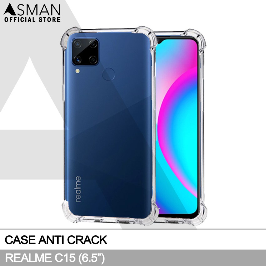 Anti Crack Realme C15 (6.5&quot;) | Softcase Anti Bentur - Clear