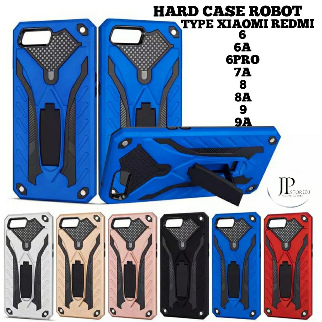 XIAOMI REDMI 6/6A/6PRO/7A/8/8A/9/9A  HARD CASE ROBOT TRANSFORMER STANDING