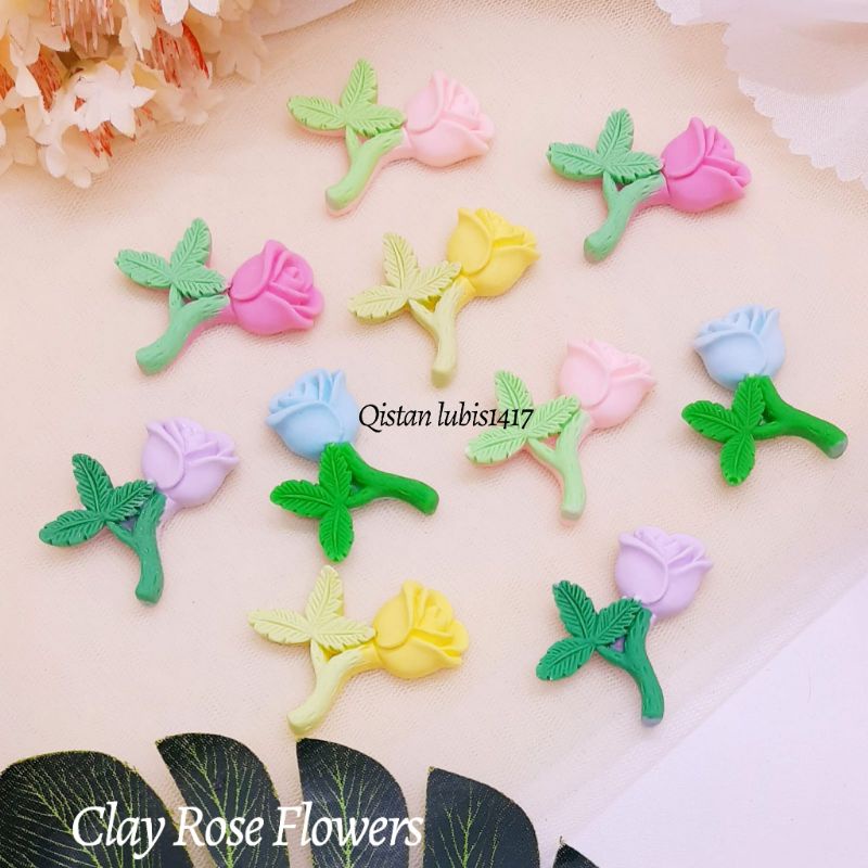 Clay Bunga Tulip dan Rose Flower