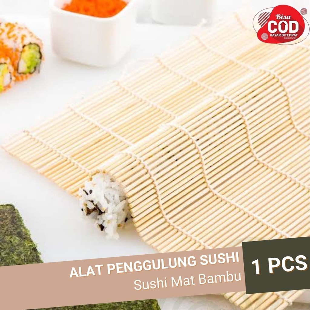 Alat Penggulung Sushi - Sushi Mat Plastik - Sushi Mat Bambu - Tikar Penggulung Sushi