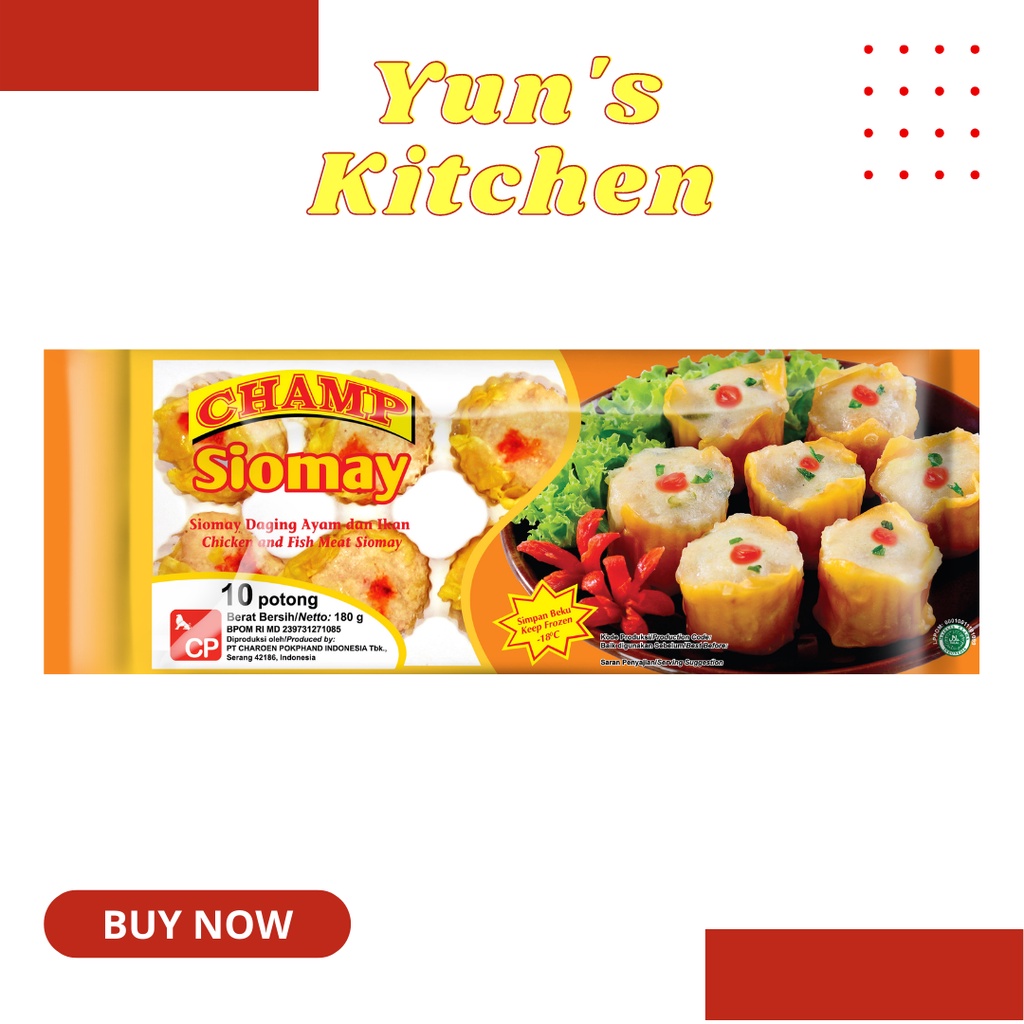 

Champ Siomay Ayam Ikan 180 gr - Chicken Fish Meat Siomay - Frozen Food