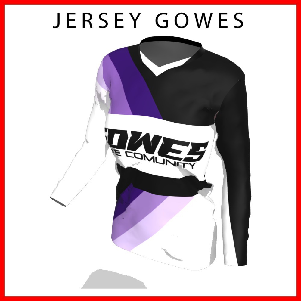 Baju Kaos Jersey Sepeda Gowes Wanita Cewek Perempuan Lengan Panjang Printing-61