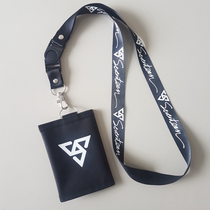 SEVENTEEN DOMPET LEHER TALI LANYARD HANGING WALLET / DOMPET KARTU / DOMPET kpop GANTUNG KOREA