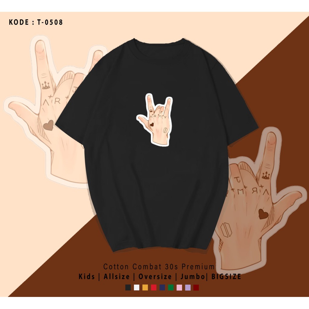 T-SHIRT BTS ARMY SIMBOL UNISEX / TERMURAH BAJU KAOS KATUN LENGAN PENDEK / TUMBLR TEE / TERMURAH