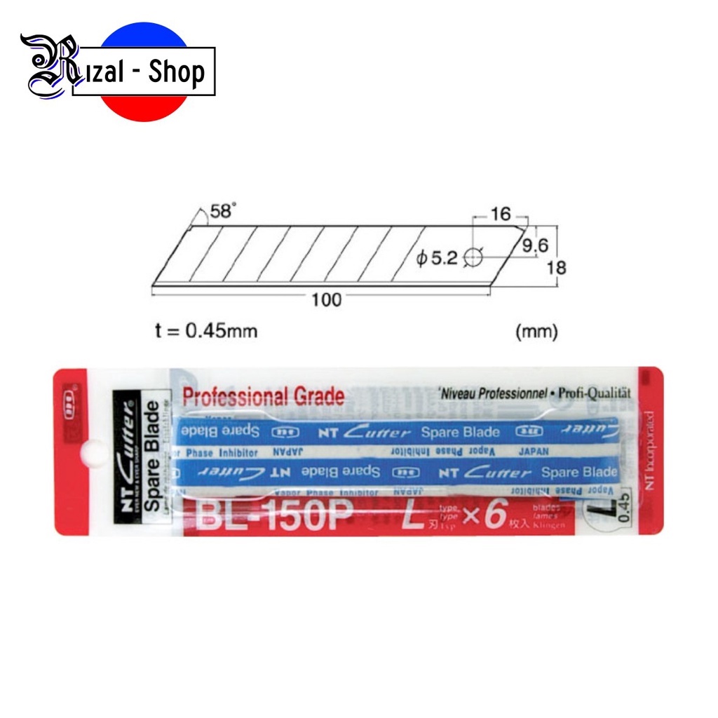 

Isi Cutter Refill Spare Blade NT Besar BL 150P